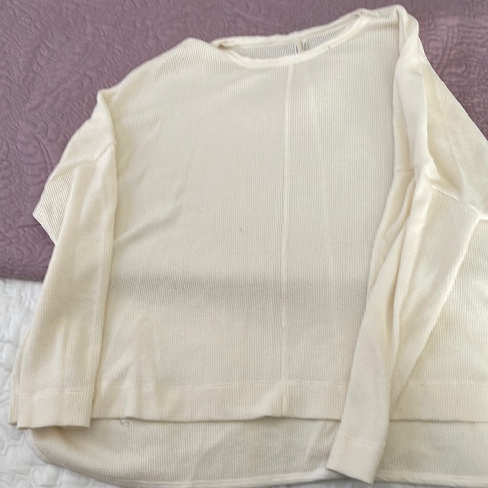 COPY - White anthropology white waffle top